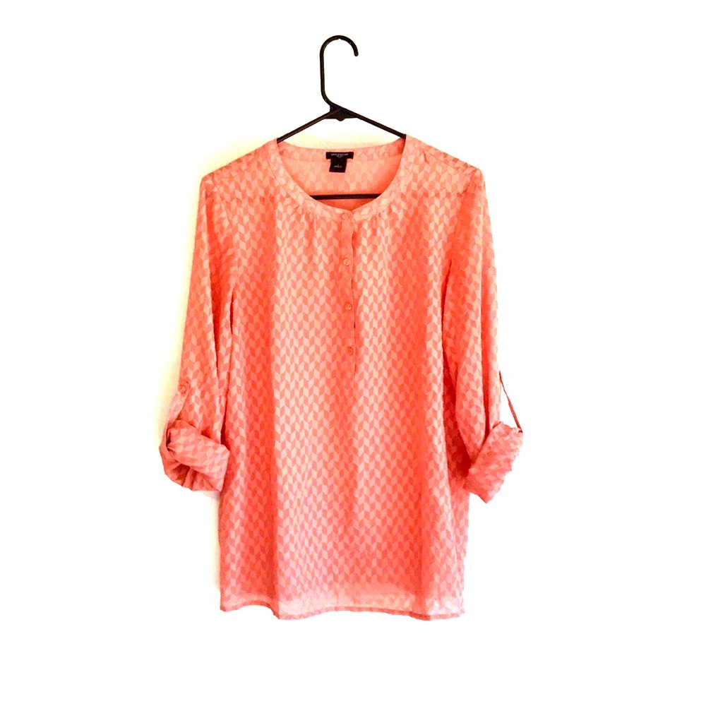 Ann Taylor S 6 Salmon Colored Blouse